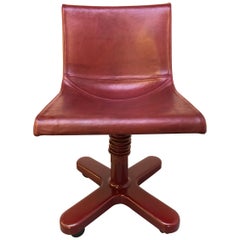 Chaise de bureau en cuir sur mesure Ettore Sottsass Olivetti Synthesis, Italie