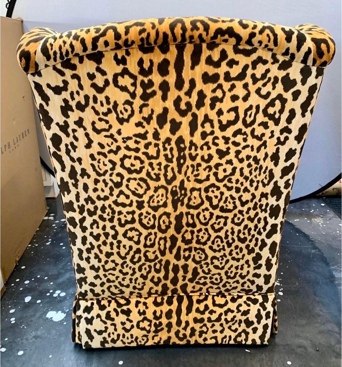 leopard chair and ottoman