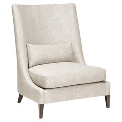 Bespoke Light Grey High Back Armchair