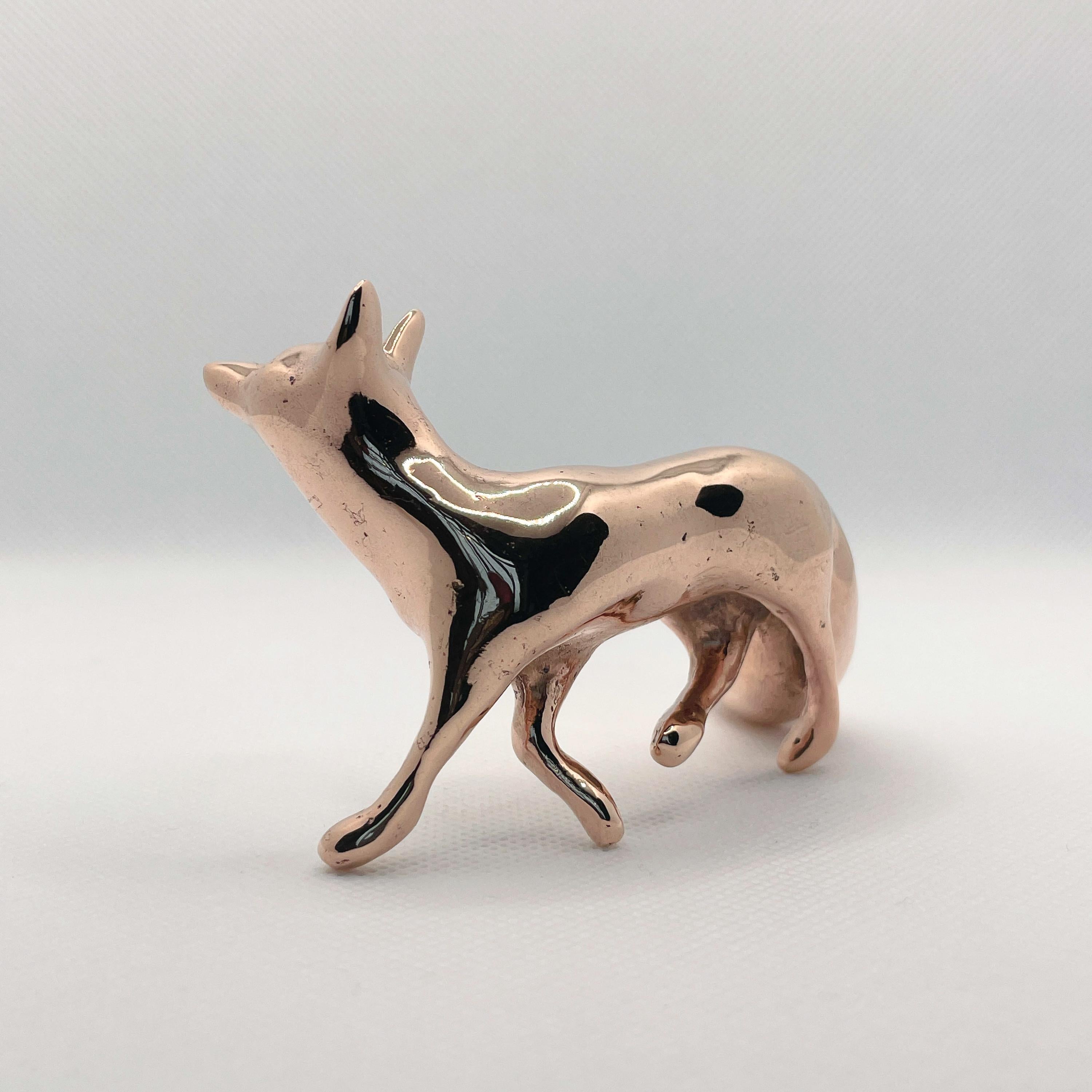 Bespoke Listing for Karen MiniatureFox Handcast SolidBronze by Javier de la Rosa In New Condition For Sale In London, GB