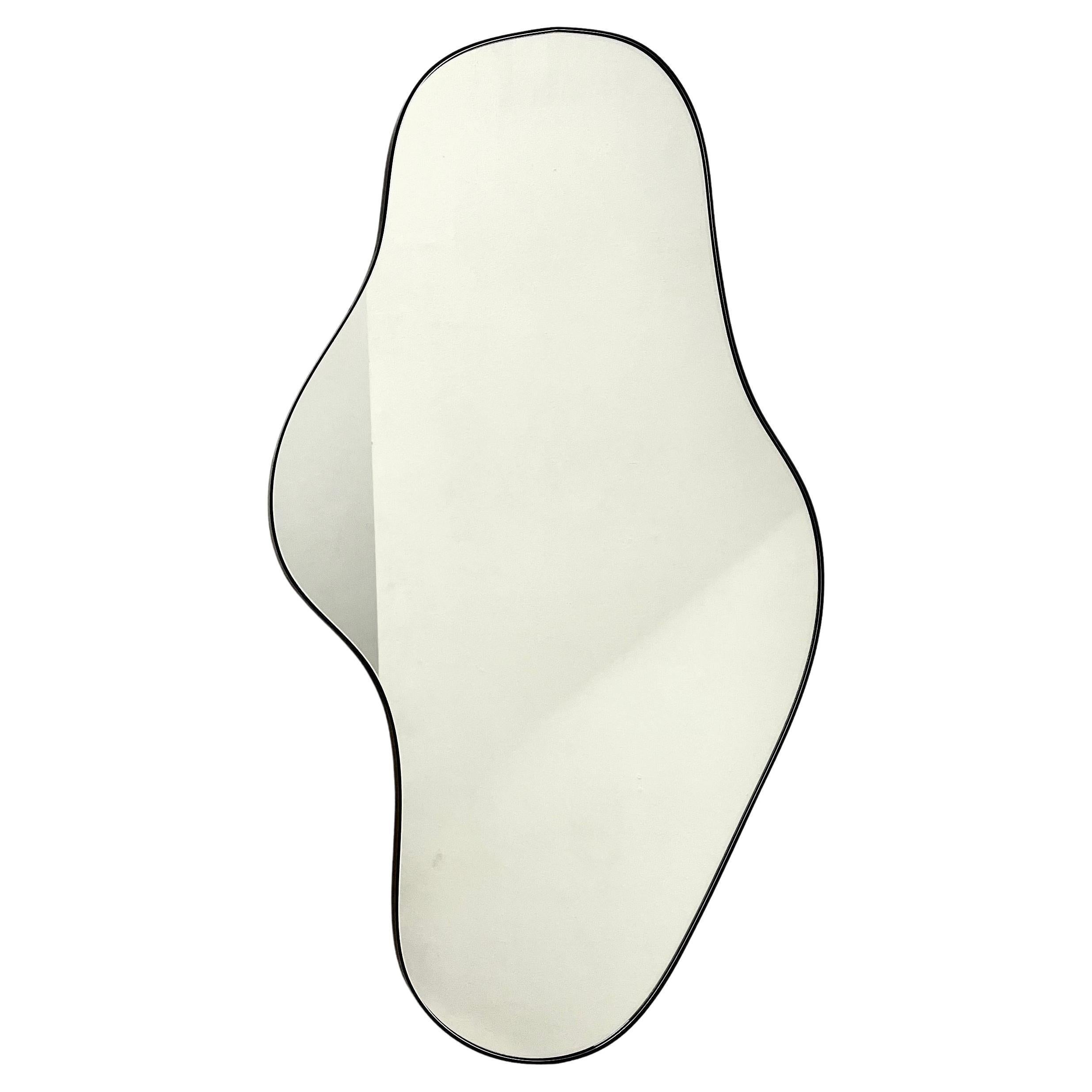 Bespoke Listing for Waldo Bapa Freeform Mirror with Bronze Patina Brass Frame