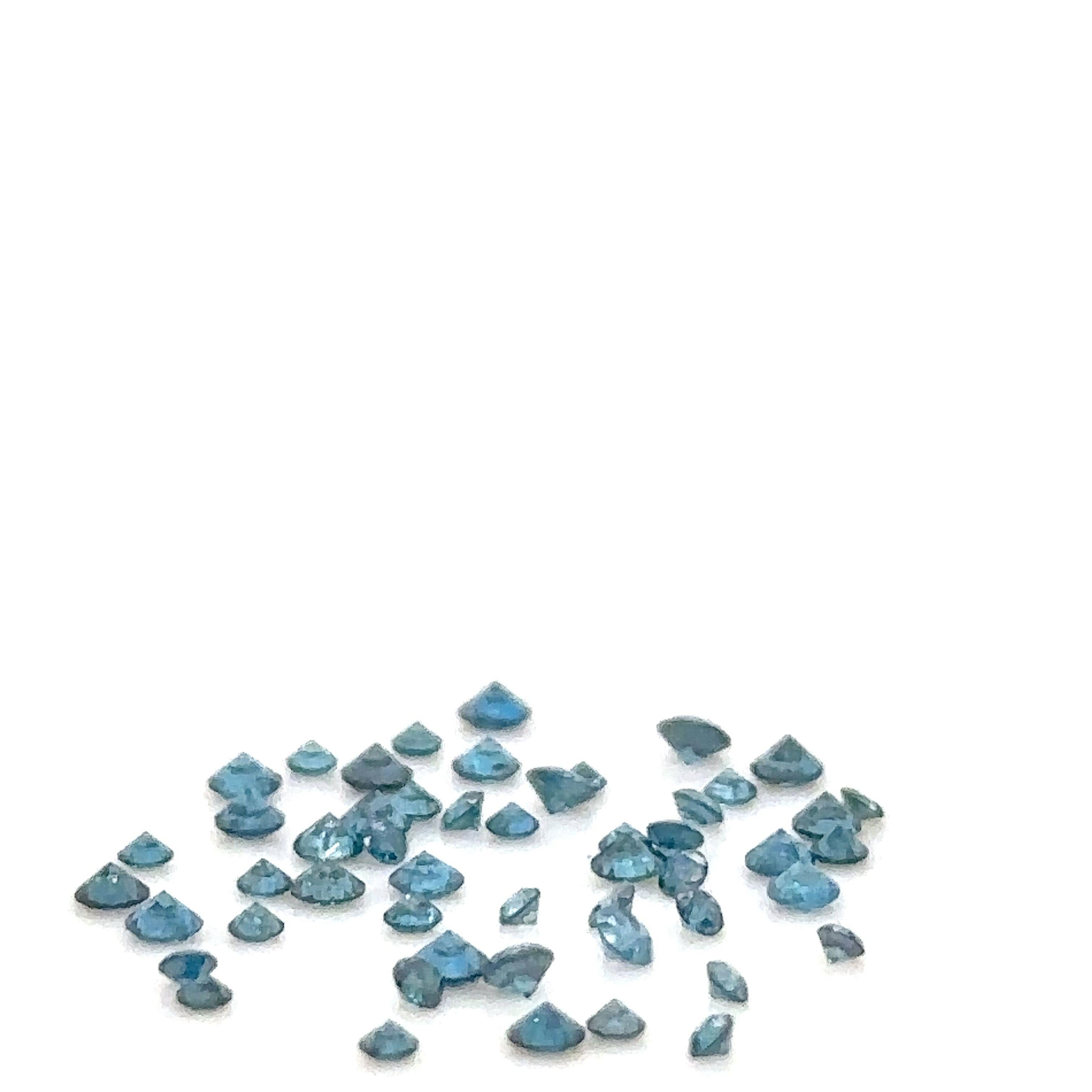 Taglio rotondo Diamanti sfusi blu taglio Brilliante 1.00ct in vendita