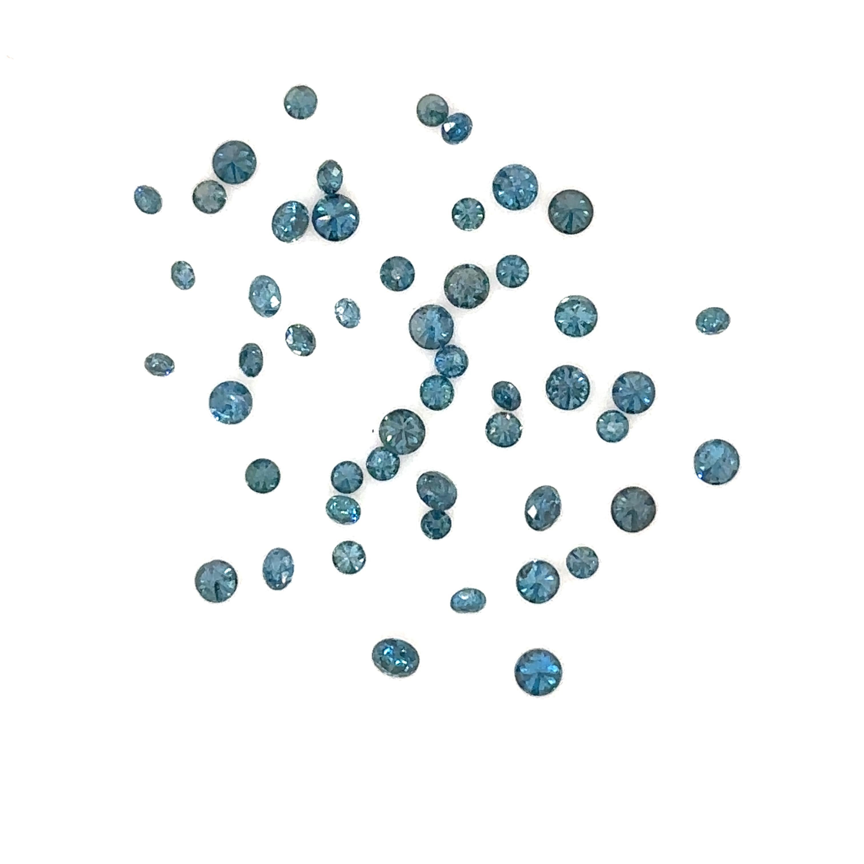 da uomo o donna Diamanti sfusi blu taglio Brilliante 1.00ct in vendita