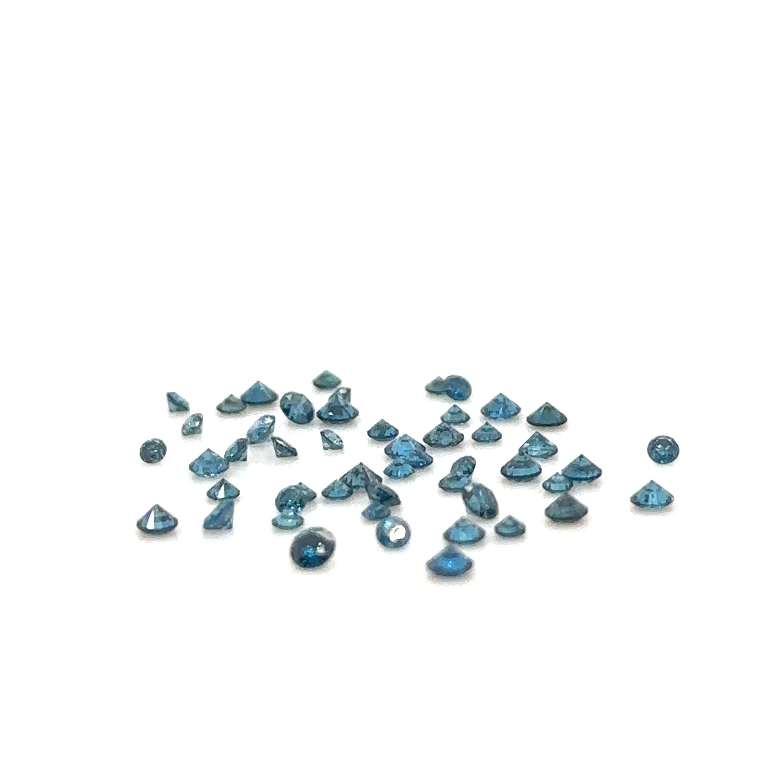 Diamanti sfusi blu taglio Brilliante 1.00ct in vendita 1