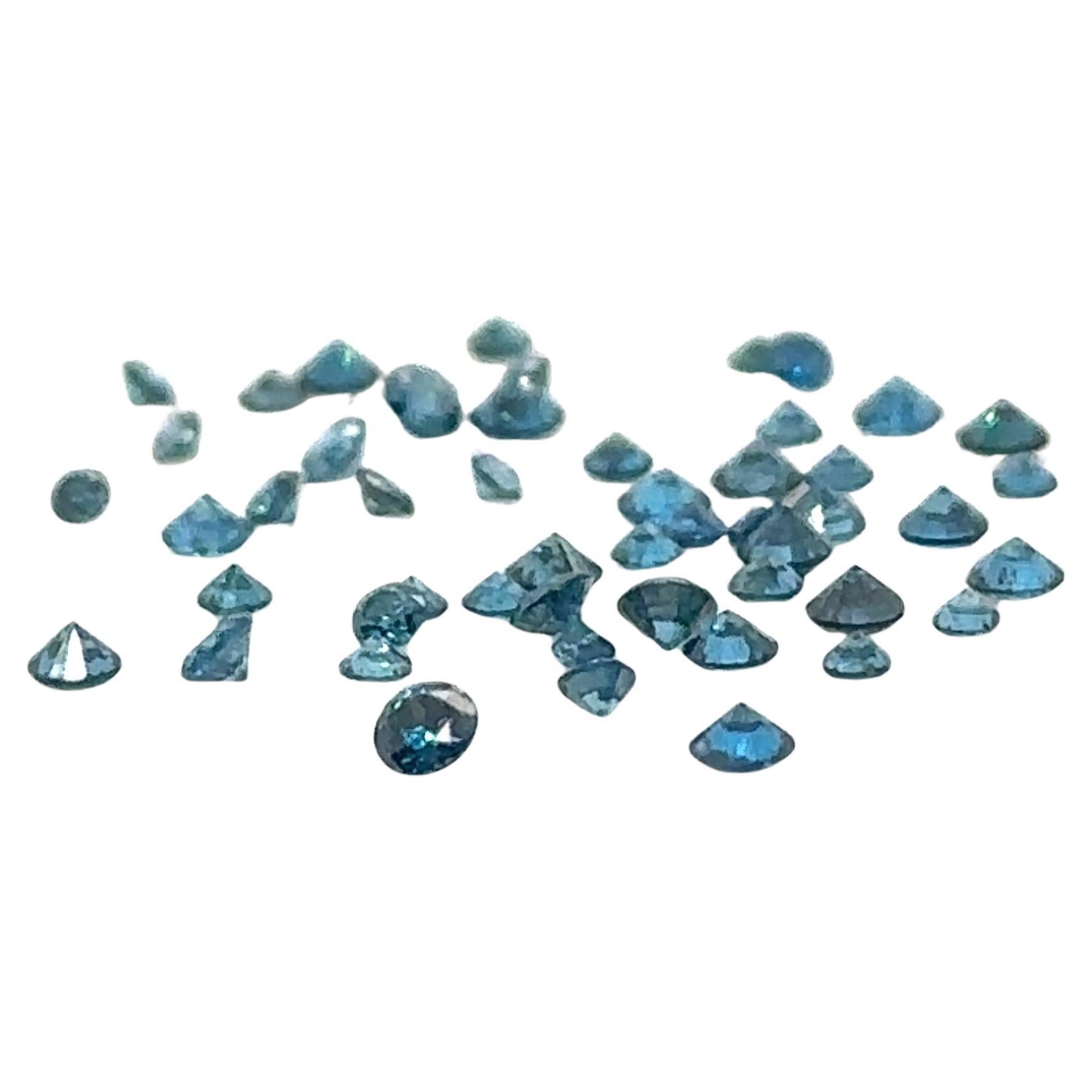 Bespoke Loose Blue Round Brilliant Cut Diamonds 1.00ct