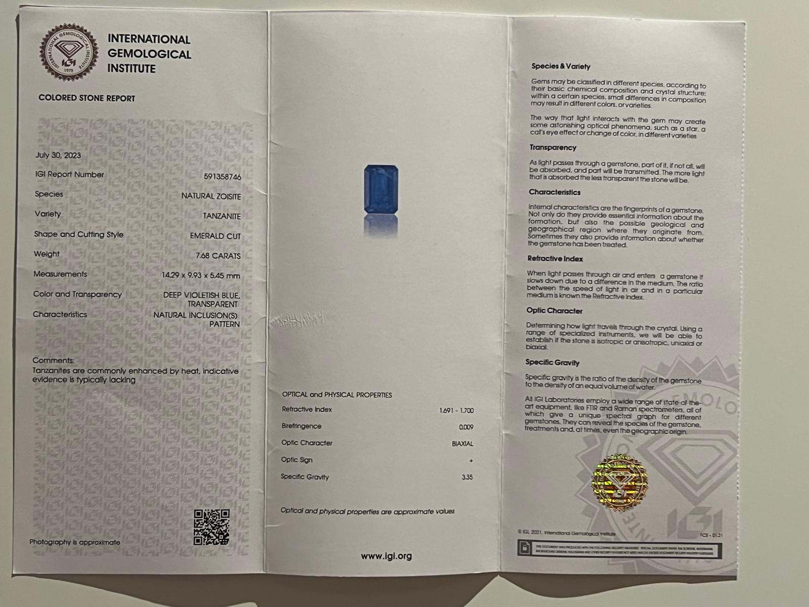 Lose natürliche Tansanite nach Maß 7,68ct im Angebot 1