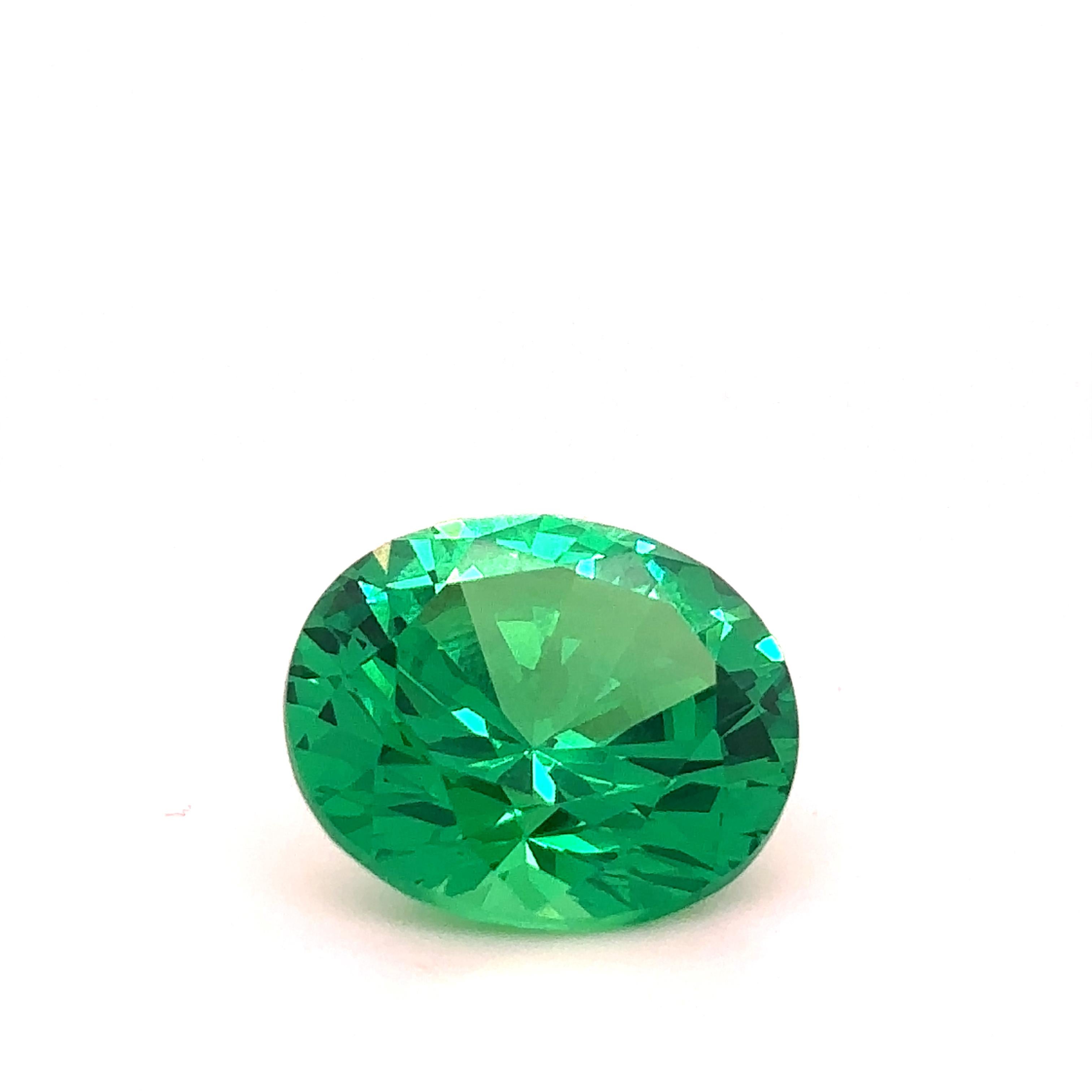 A Loose Rare Green Yttrium Aluminium Garnet weighing 18.87ct.

Metal: N/A
Carat: 18.87ct
Colour: Green
Clarity: N/A
Cut: Round
Weight: N/A
Engravings/Markings: N/A

Size/Measurement: 16mm x 14mm x 10mm

Current Condition: Excellent - Consistent with