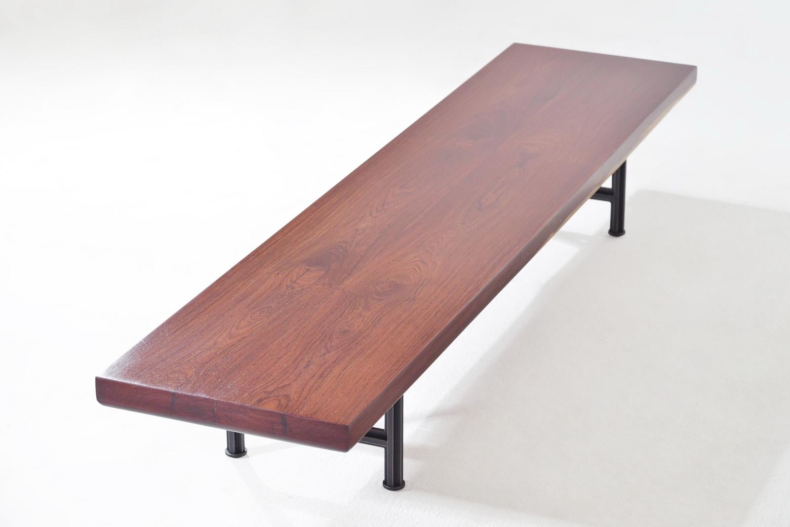Bespoke Low Table Reclaimed Hardwood on Solid Brass Base, by P. Tendercool In New Condition For Sale In Bangkok, TH