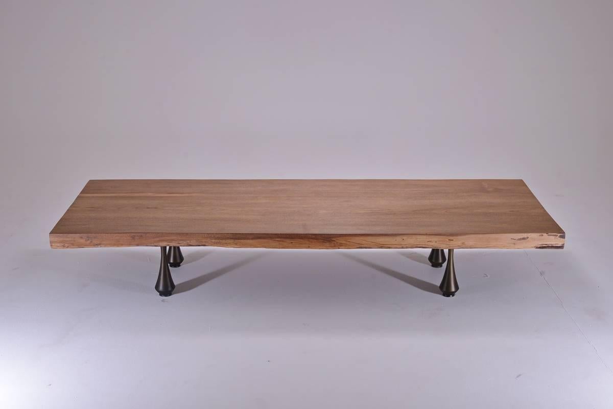In stock - One of a kind

We just finalized this low table. We used a single slab of antique hardwood, with an truly amazing wood-gran (but we'd let you be that judge. We mounted hand-cast brass bases, inspired by Japanese Edo period shapes.

Model: