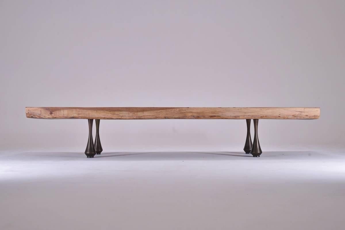 Bespoke Low Table, Single Slab of Antique Hardwood, by P. Tendercool, in Stock 1