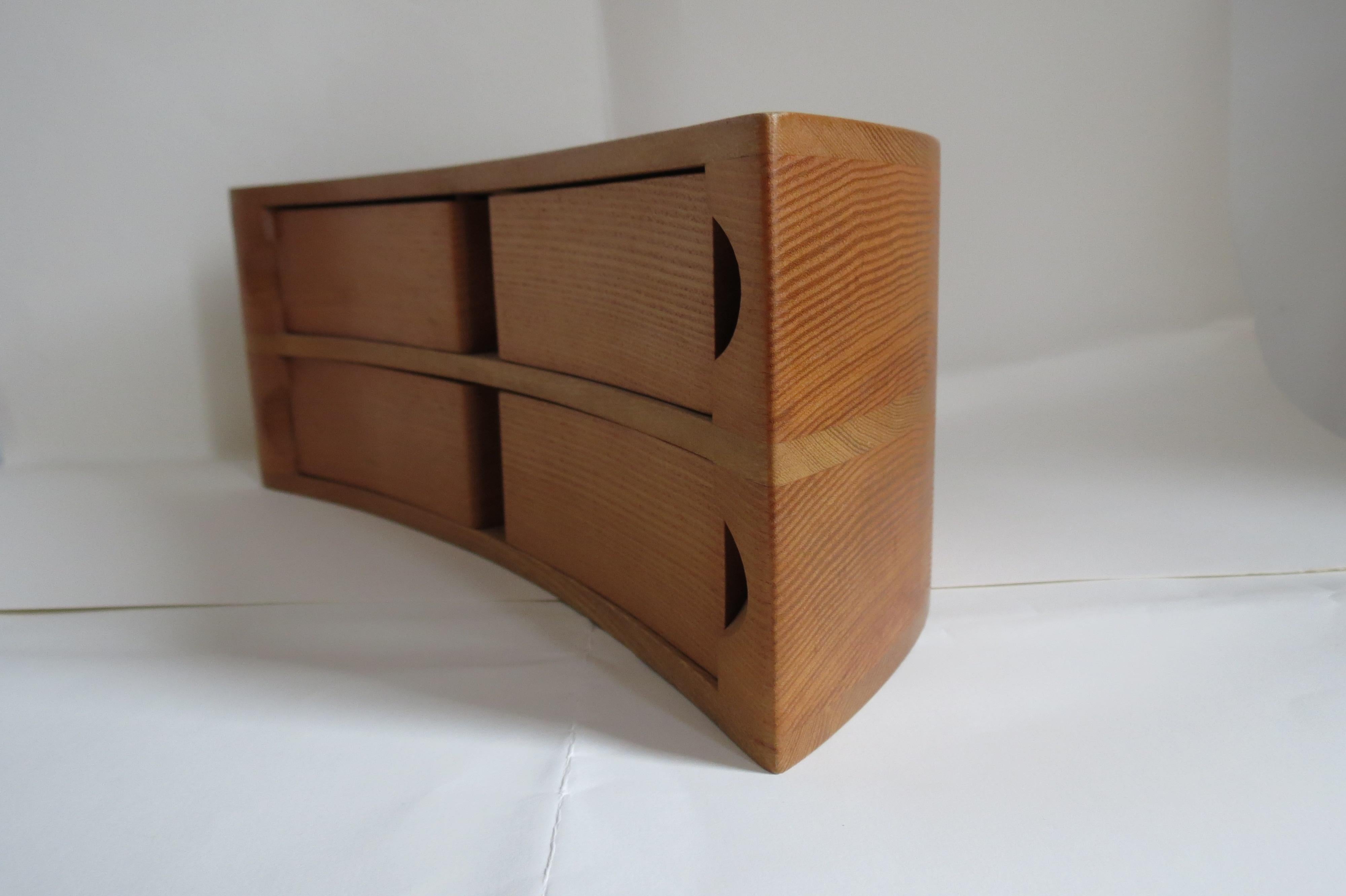 Hand-Crafted Bespoke Made Ash Box in the Style of Alan Peters, 1970s