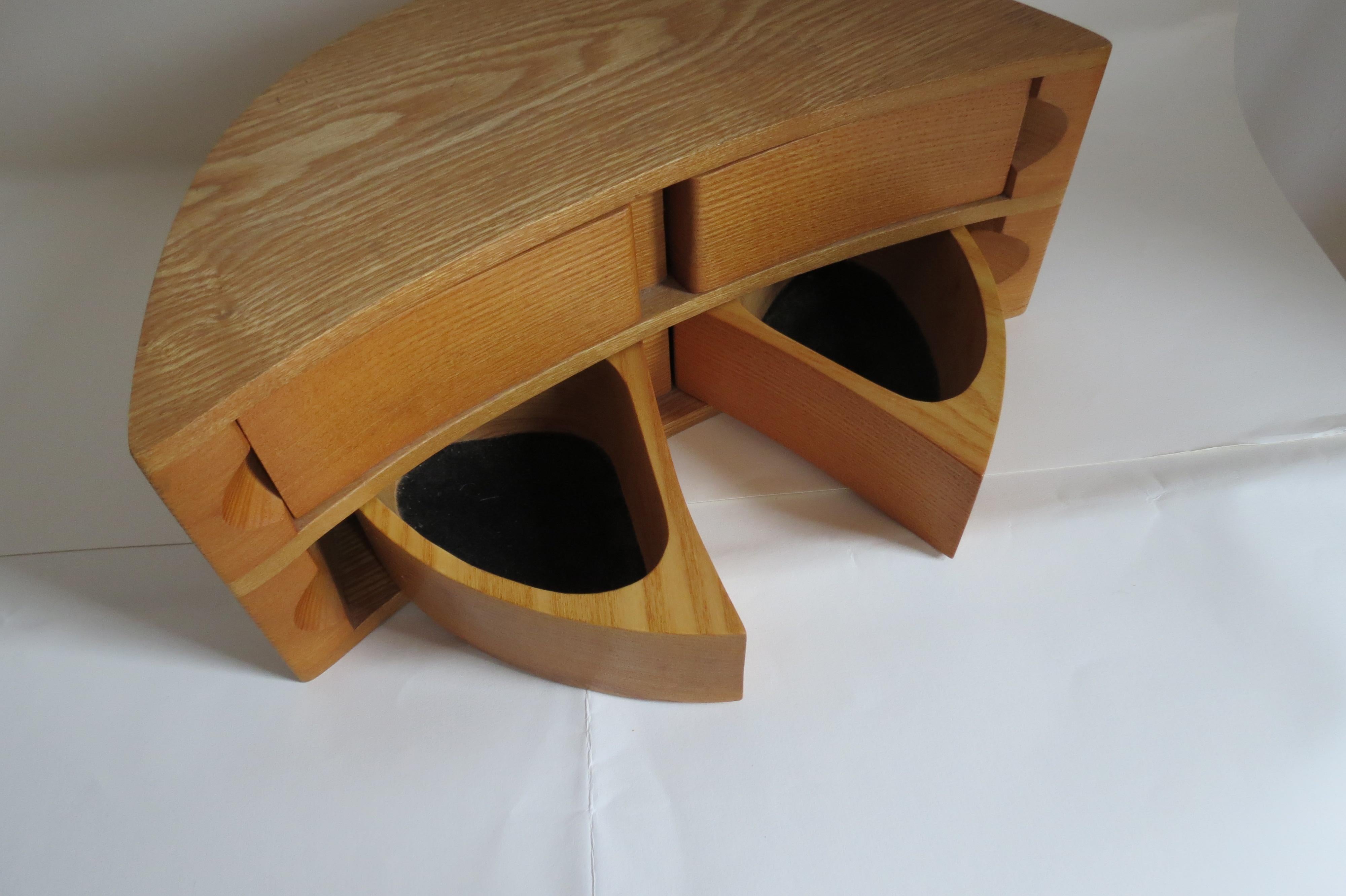 Bespoke Made Ash Box in the Style of Alan Peters, 1970s 2