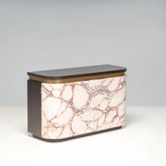 Buffet sur mesure en bois à effet marbré
