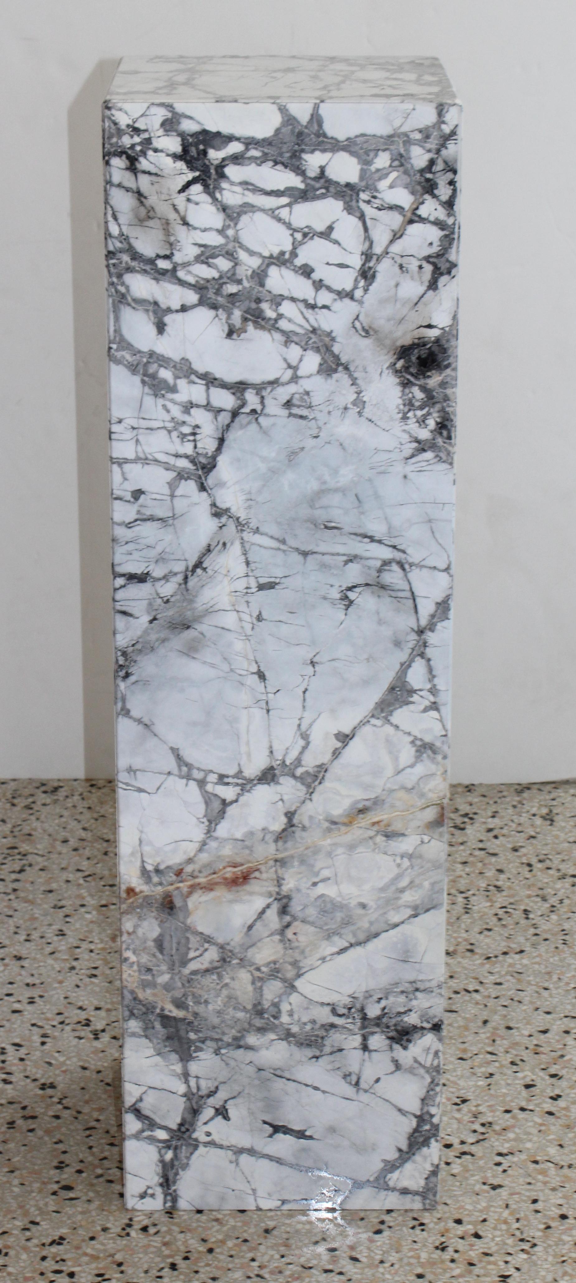 American Bespoke Marble Pedestal by I.S.G. For Sale