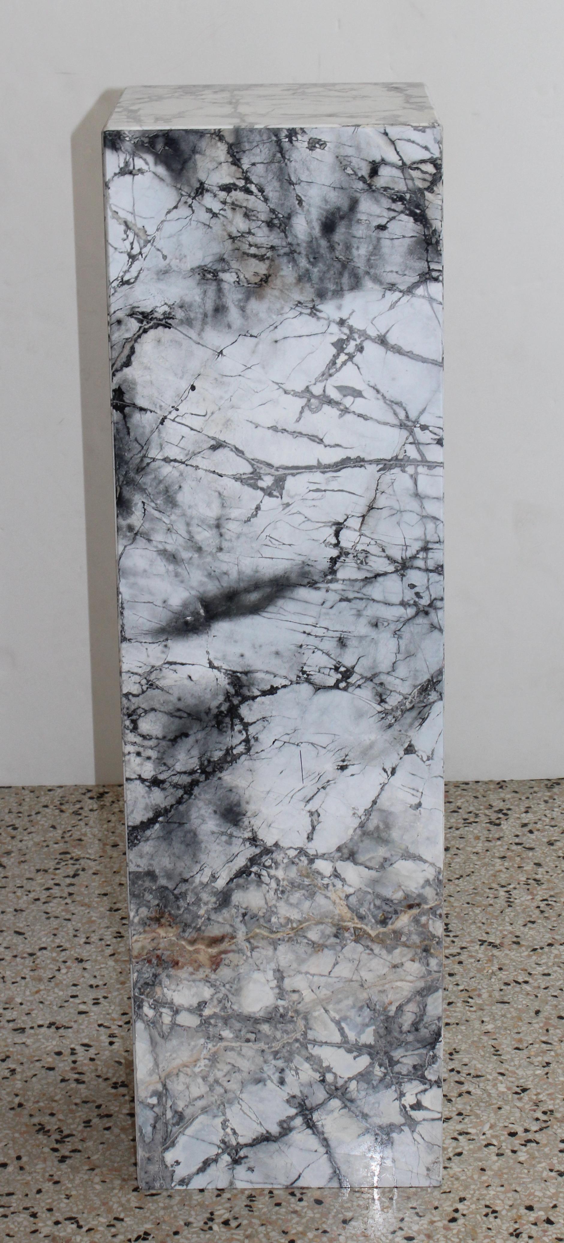 Hand-Crafted Bespoke Marble Pedestal by I.S.G. For Sale