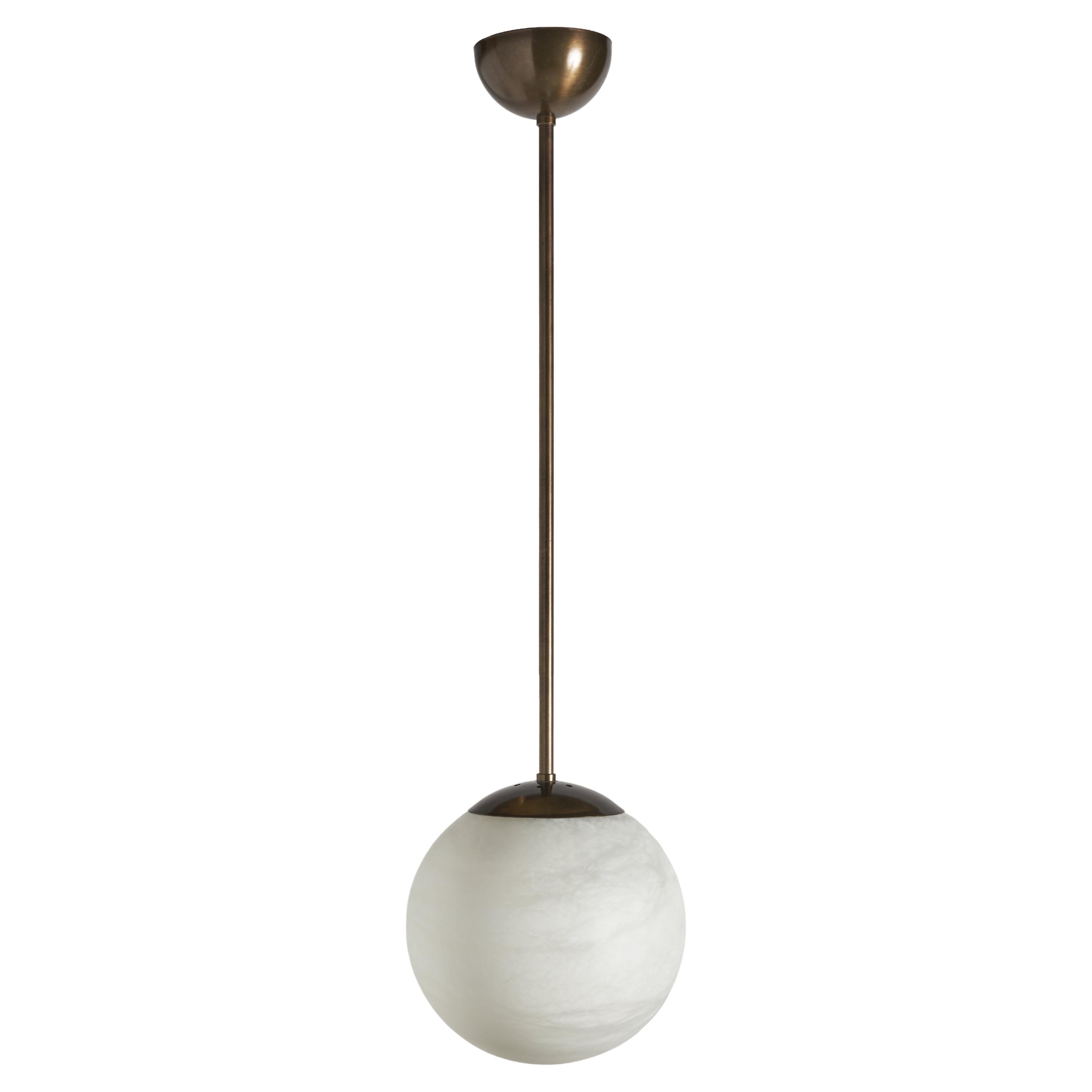 Bespoke Maxi Alabaster Moon Pendant, H 60