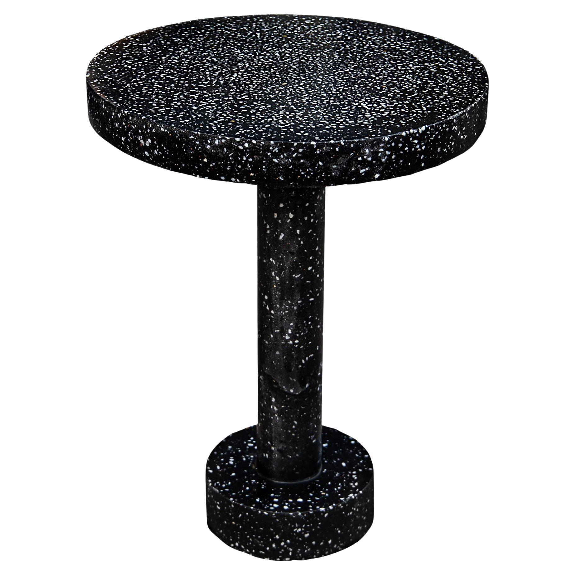 Bespoke Mephisto table In Portland stone and terrazzo ceramic by Toad Gallery For Sale
