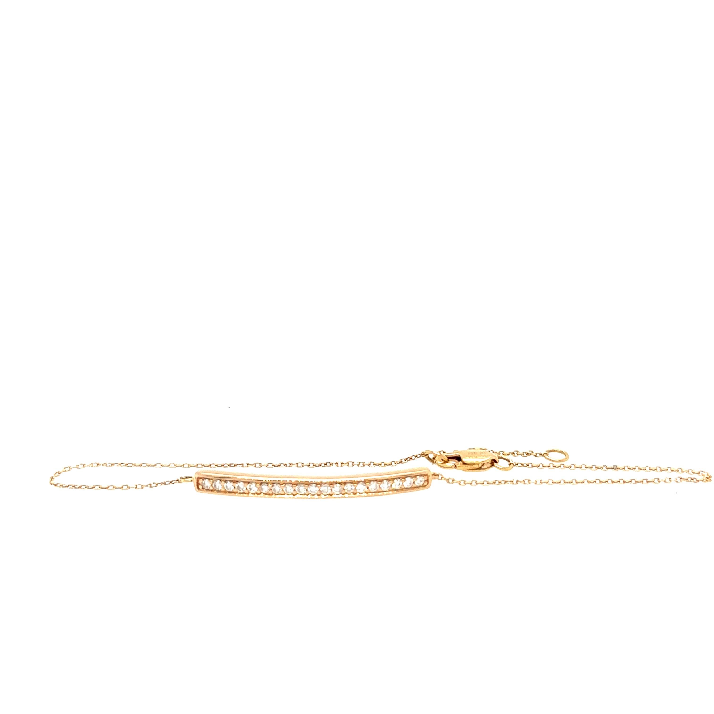 Unique features:

Midas 18ct Rose Gold Chain 0.23ct with 21 round brilliant cut diamonds.

Metal: 18ct Rose Gold
Carat: 0.23ct
Colour: N/A
Clarity: N/A
Cut: Round Brilliant Cut
Weight: 2.25 grams
Engravings/Markings: N/A

Size/Measurement: