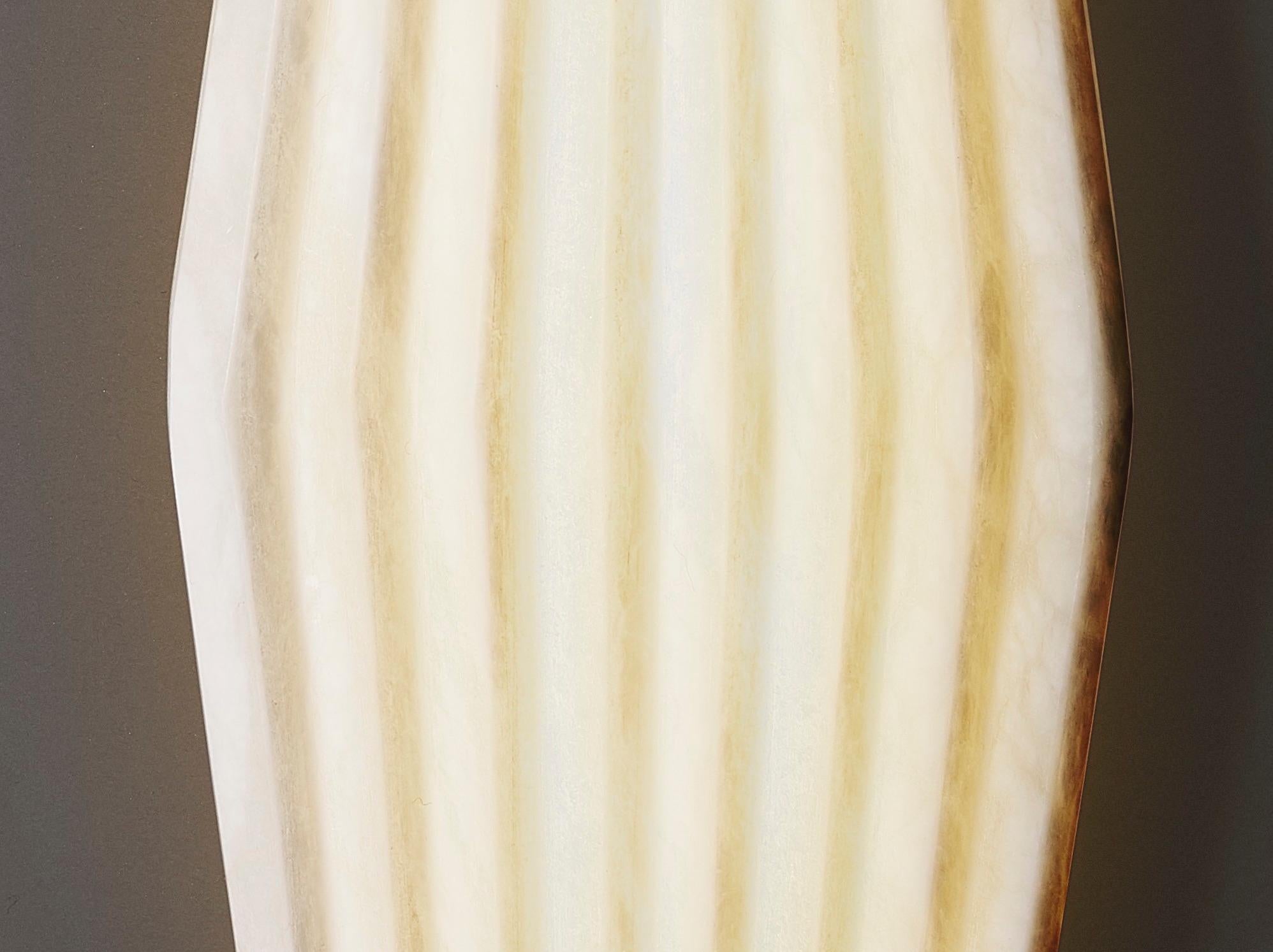 Hand-Crafted Bespoke Minimalist Italian Neoclassical White Alabaster Geometric Modern Sconce