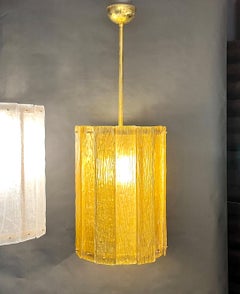Bespoke Modern Art Deco Italian Gold Murano Glass Brass Lantern / Chandelier