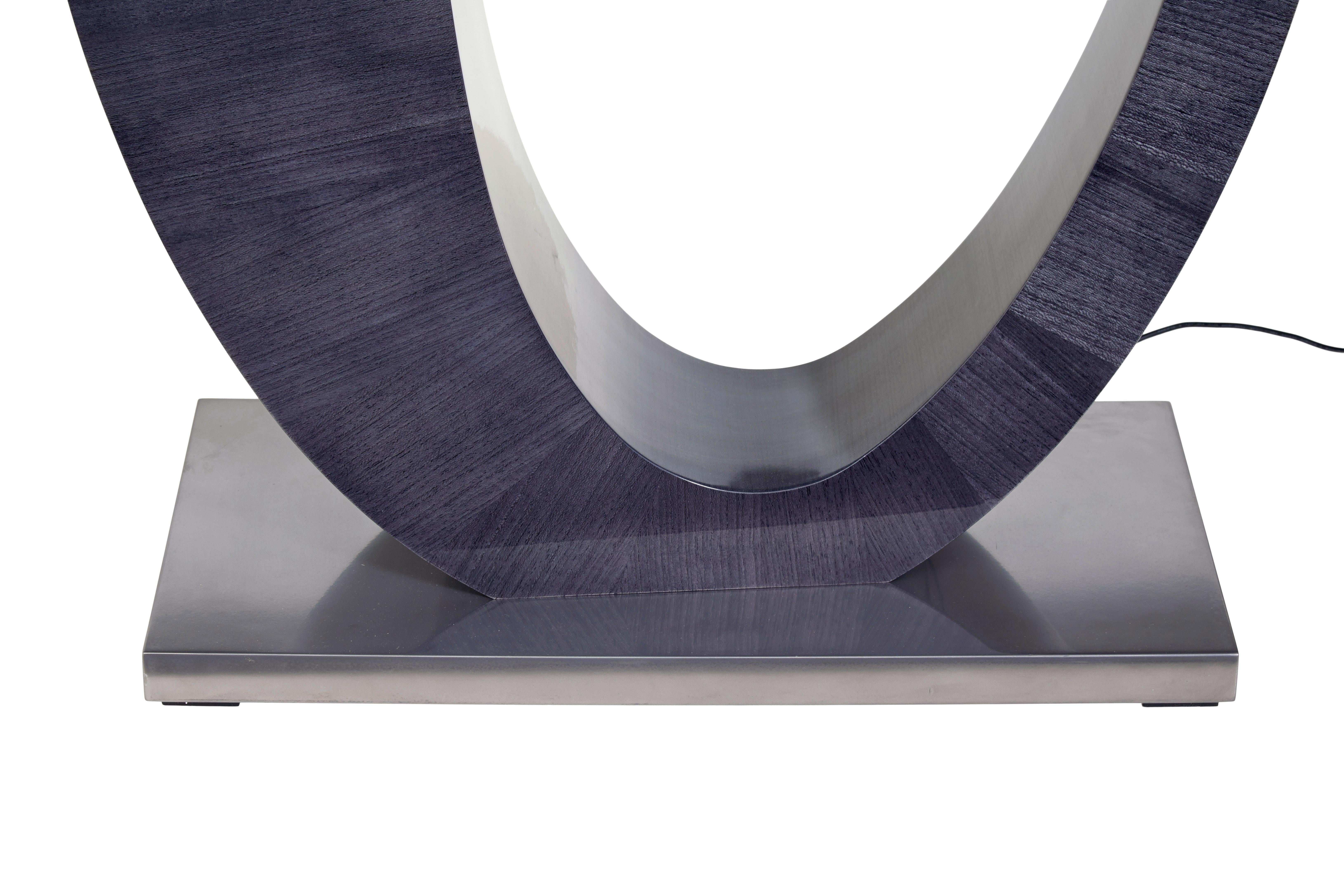 Fait main Table de bar kaelo moderne sur mesure en sycomore gris en vente