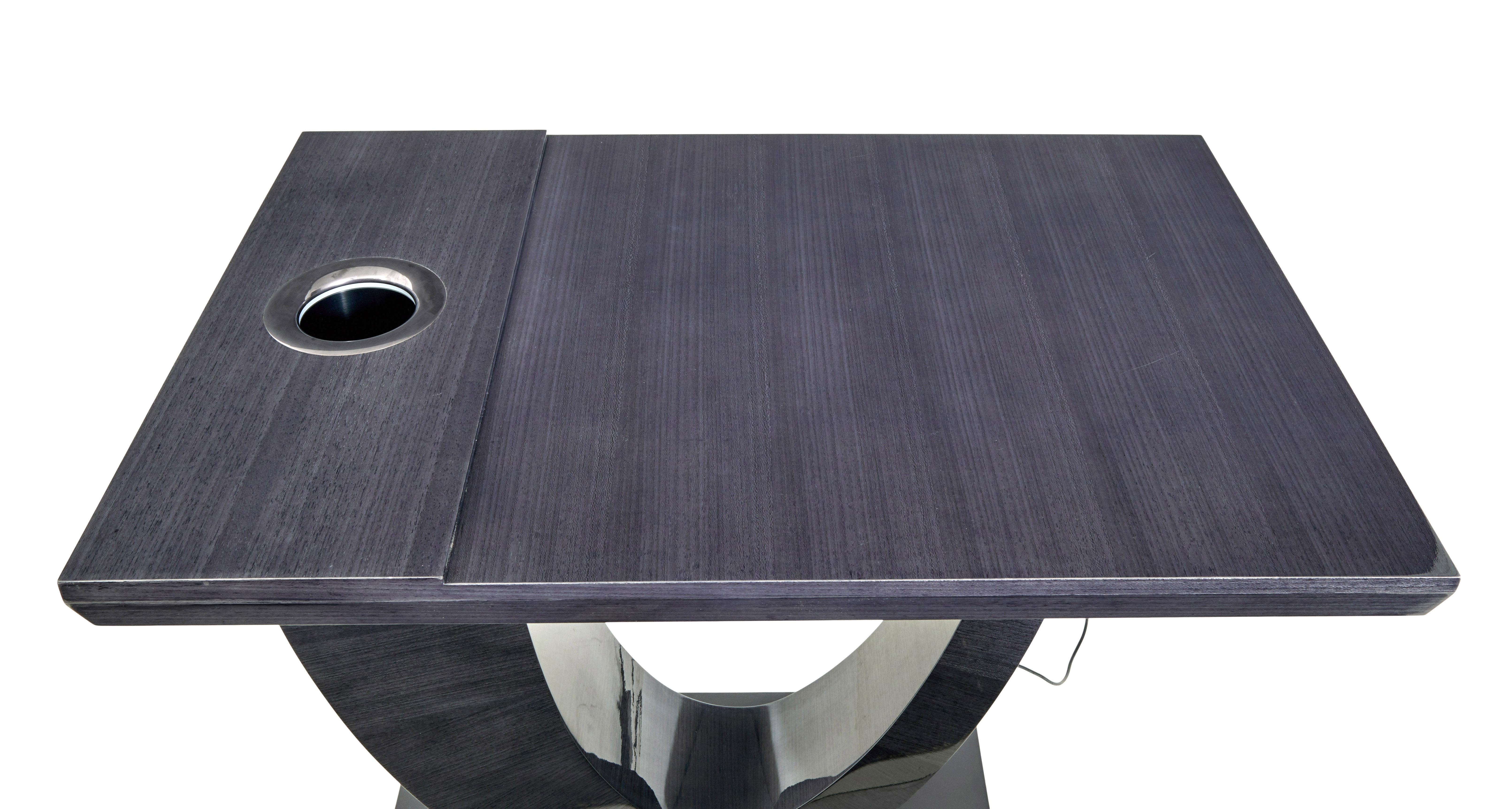 Bespoke modern grey sycamore kaelo wine bar table In Good Condition For Sale In Debenham, Suffolk