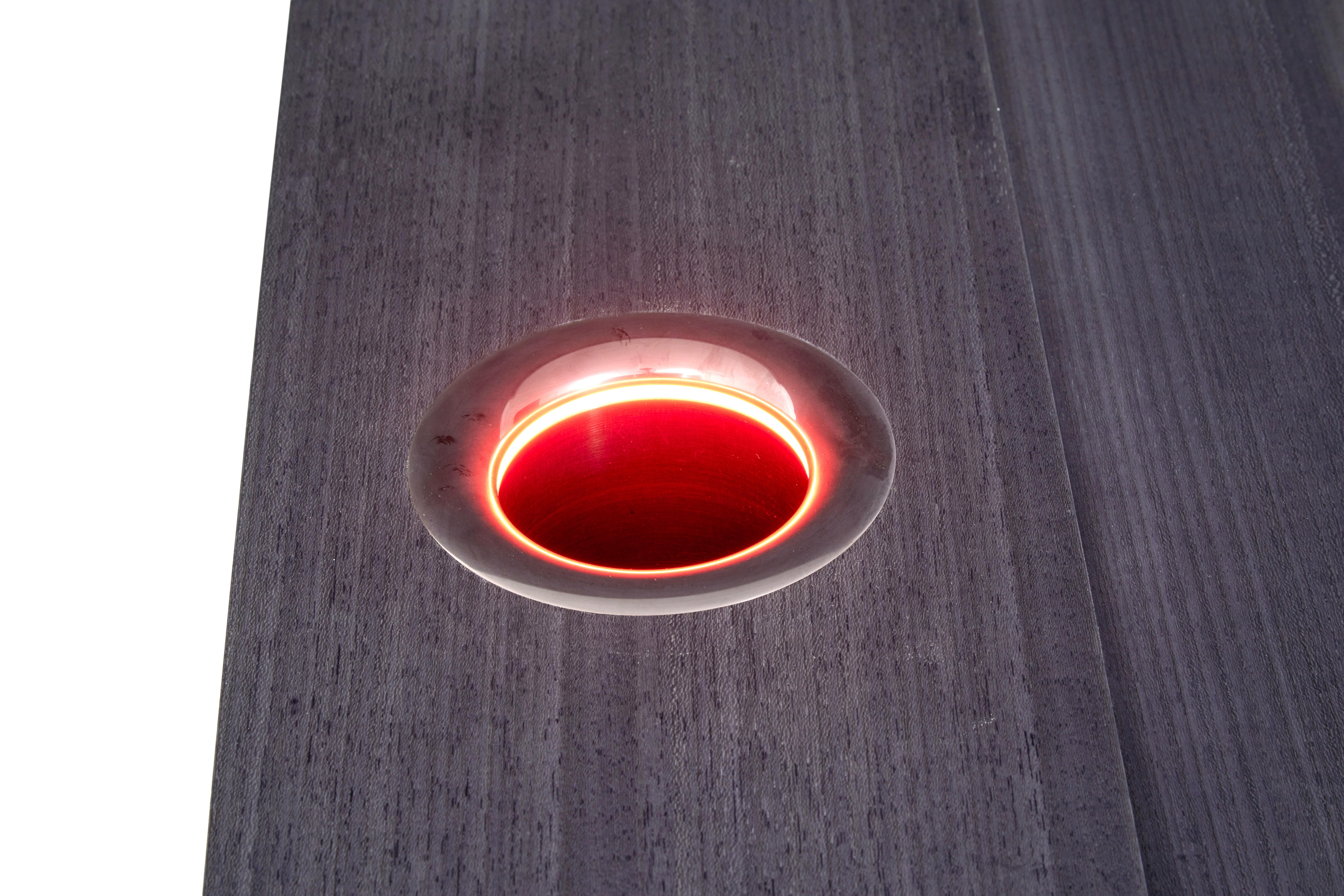 Table de bar kaelo moderne sur mesure en sycomore gris en vente 1