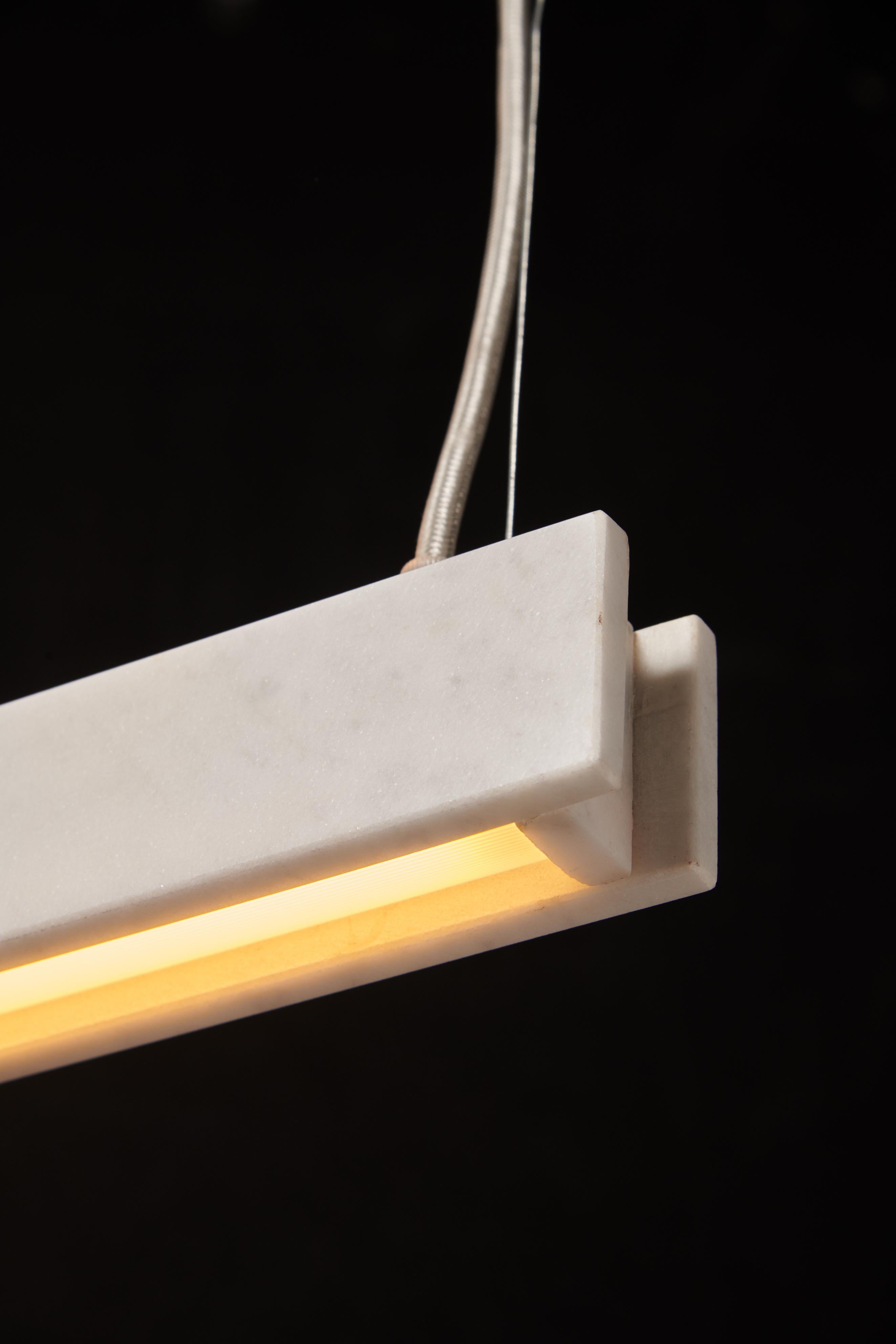 Italiano Lampadario moderno su misura in marmo 