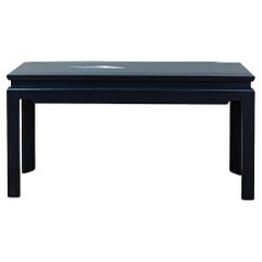 Bespoke Modern Ming Console Table Custom Built and Lacquered Hale Navy Gloss