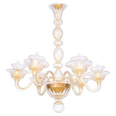 Bespoke Murano Glas Kronleuchter Gold vergoldete Akzente & Runde Bell Shaped Schirme