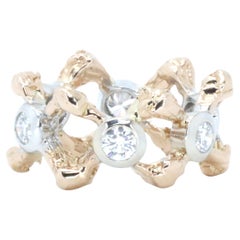 Bespoke Natural Diamond Italian Ring–Vibrational Talisman in 18K Rose White Gold