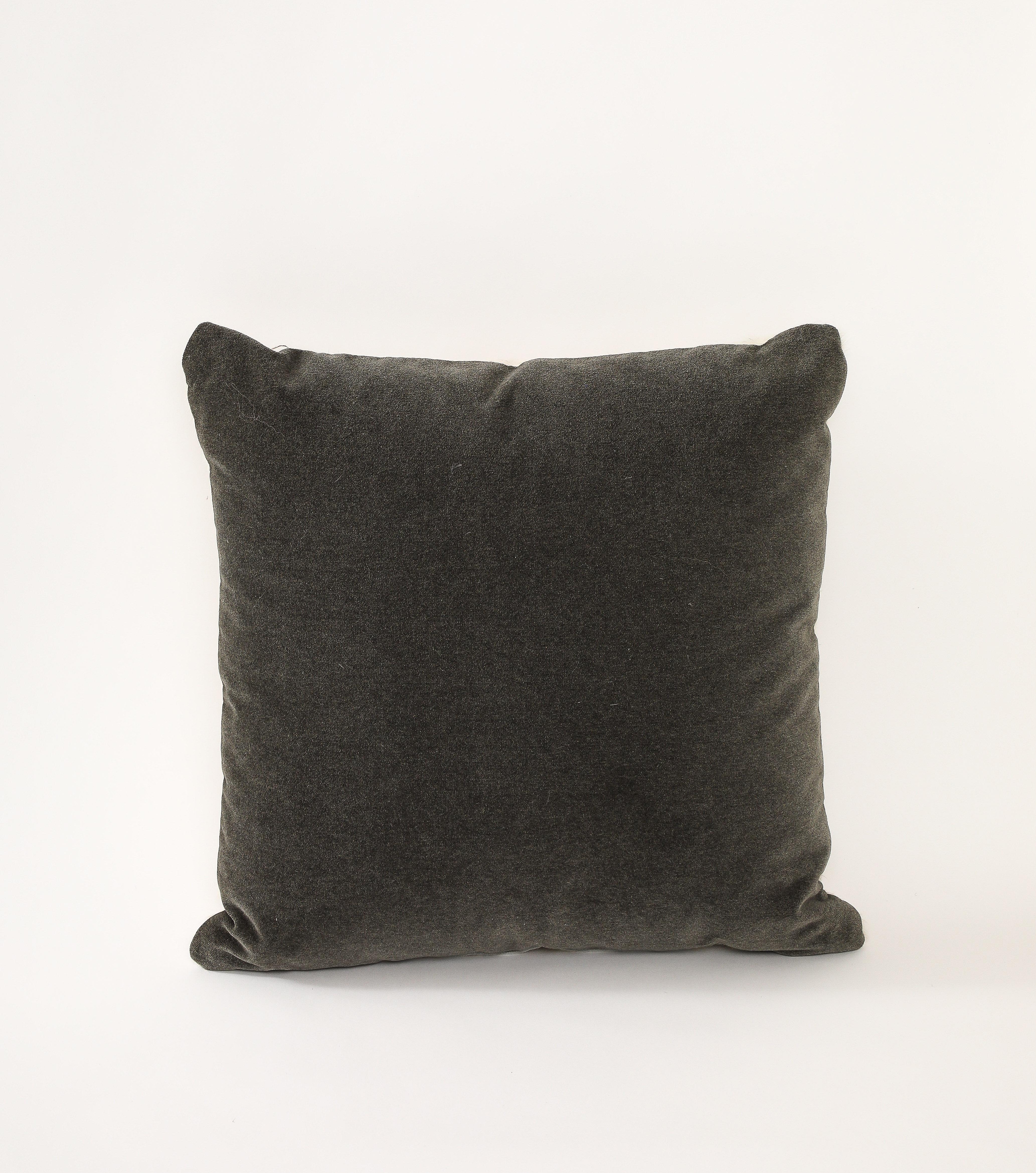 Contemporary Bespoke Natural Pony Hide Pillow For Sale