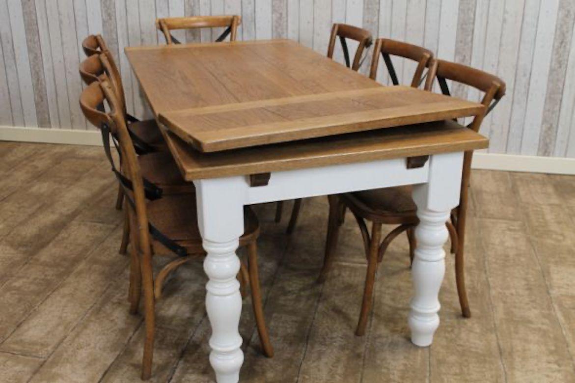 Bespoke Oak Top Extending Farmhouse Table, 20th Century For Sale 5