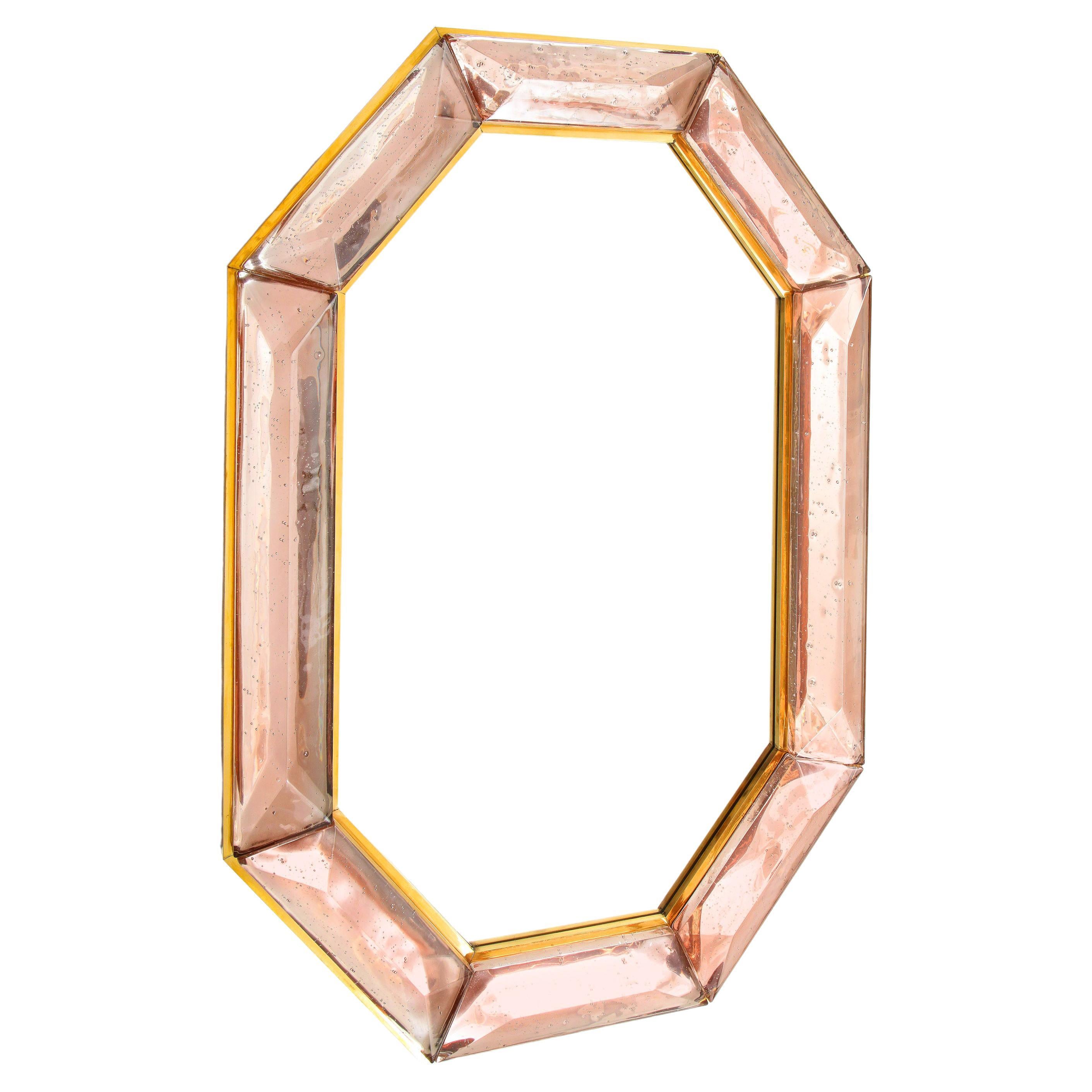 Pink Murano Glass Mirror at 1stDibs