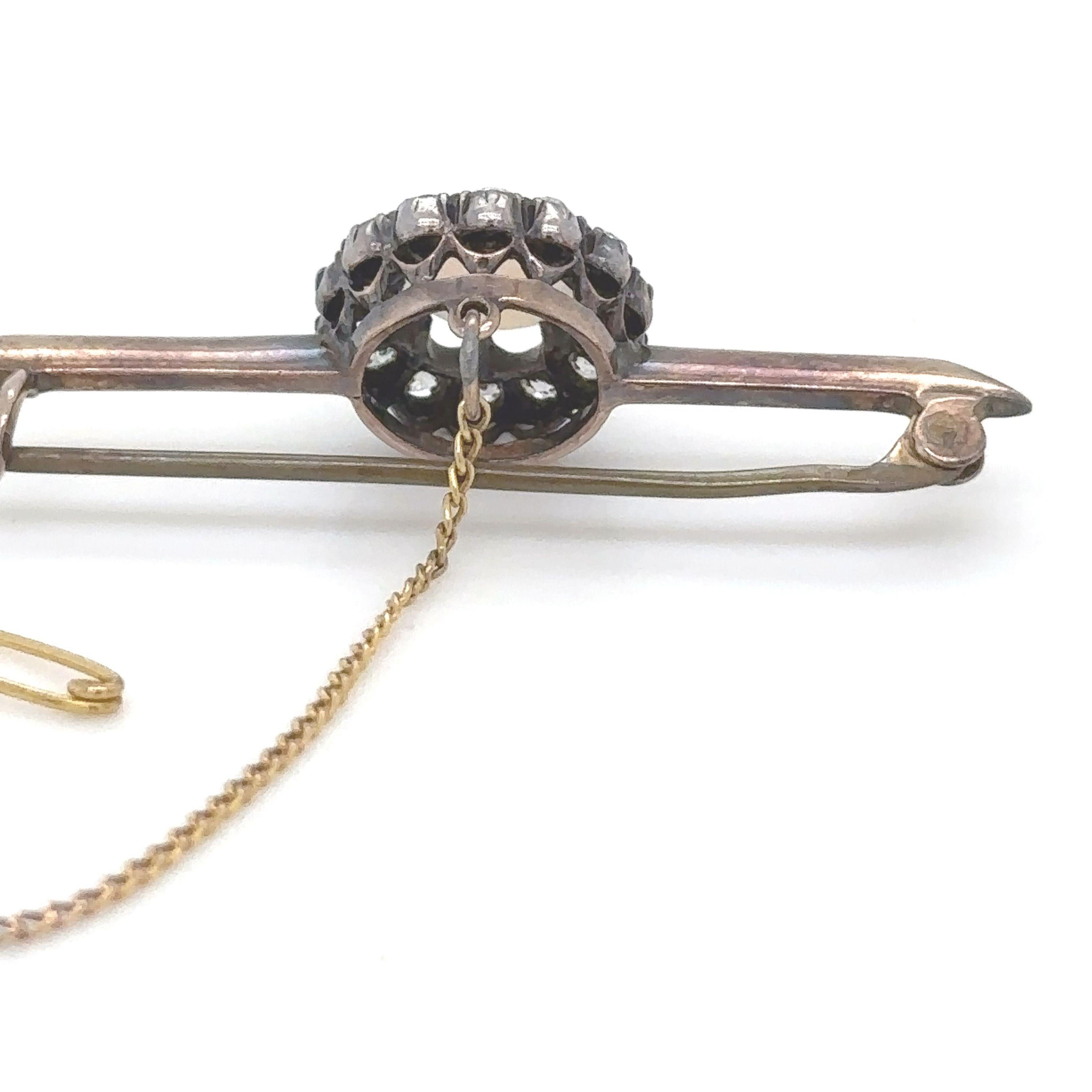 Broche a medida de Opalo y Diamante Redondo 1.84ct en venta 1