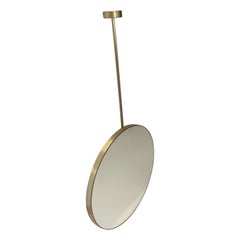 Bespoke Orbis™ Round Double Sided Suspended Mirror with Brass Frame for TOM
