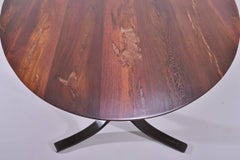 Bespoke Oval Table, Reclaimed Hardwood with Brown Brass Base, by P. Tendercool