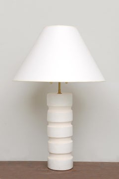 French Bespoke Pair of Oise Ceramic Lamps