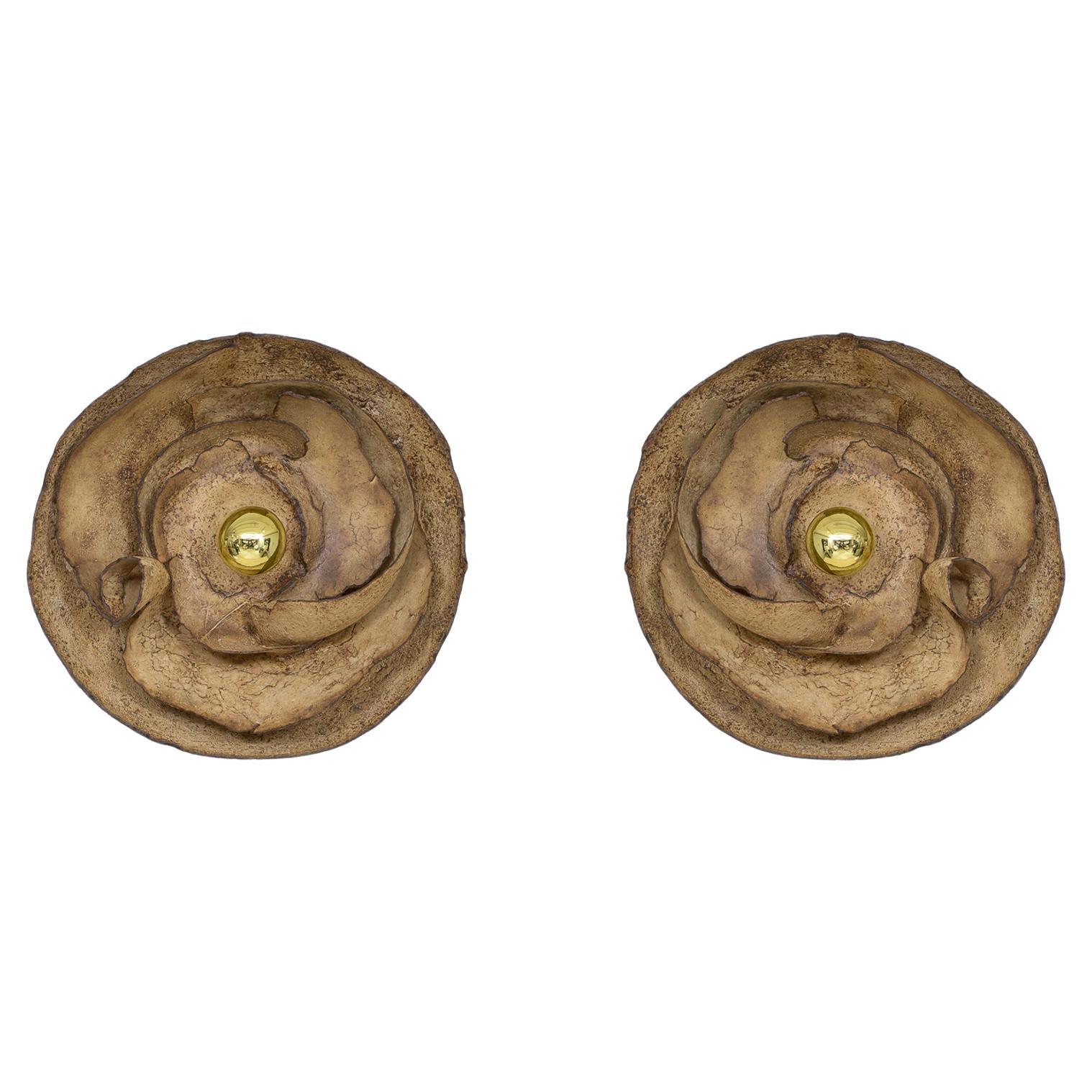Bespoke Pair of French Papier-Mache Sconces
