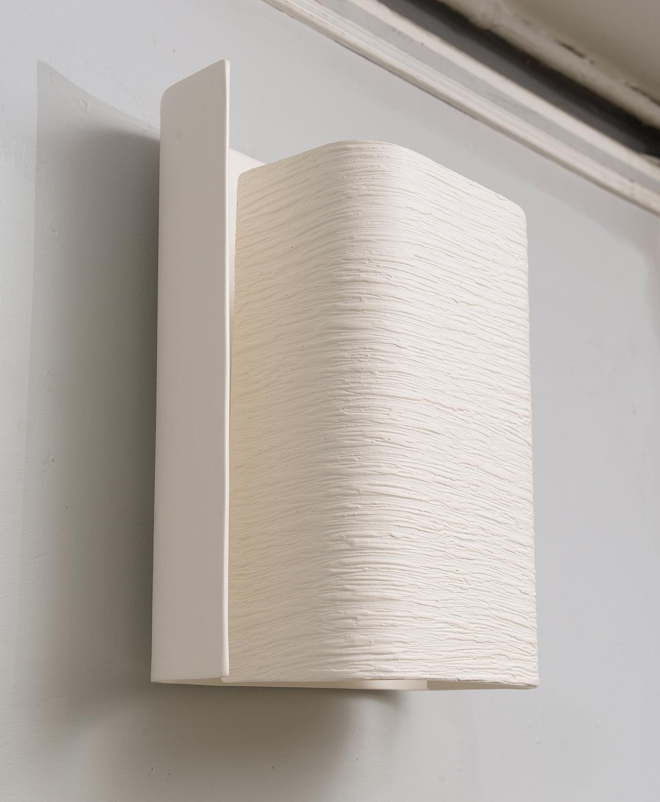 Bespoke Pair of Plaster Sconces In New Condition For Sale In New York, NY