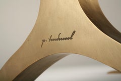 Bespoke, Pair of Sand-Cast Brass Polished Bases by P. Tendercool
