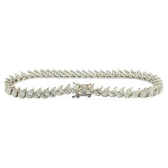 Bespoke Teardrop Pear Cut Diamond Tennis Bracelet in 14K/18K gold or platinum