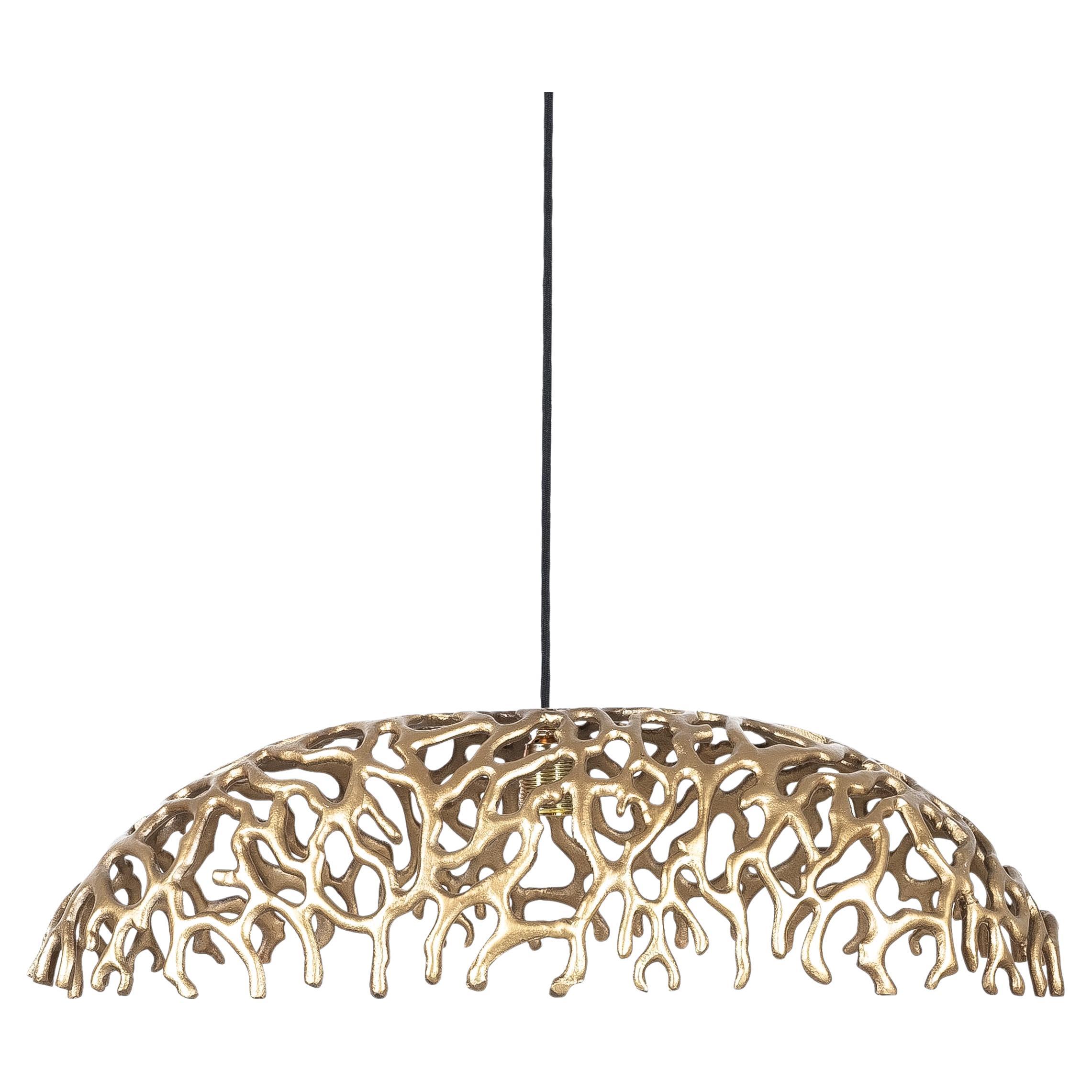 Bespoke Pendant Lamp Metal Coral, circa 1970-1980 For Sale