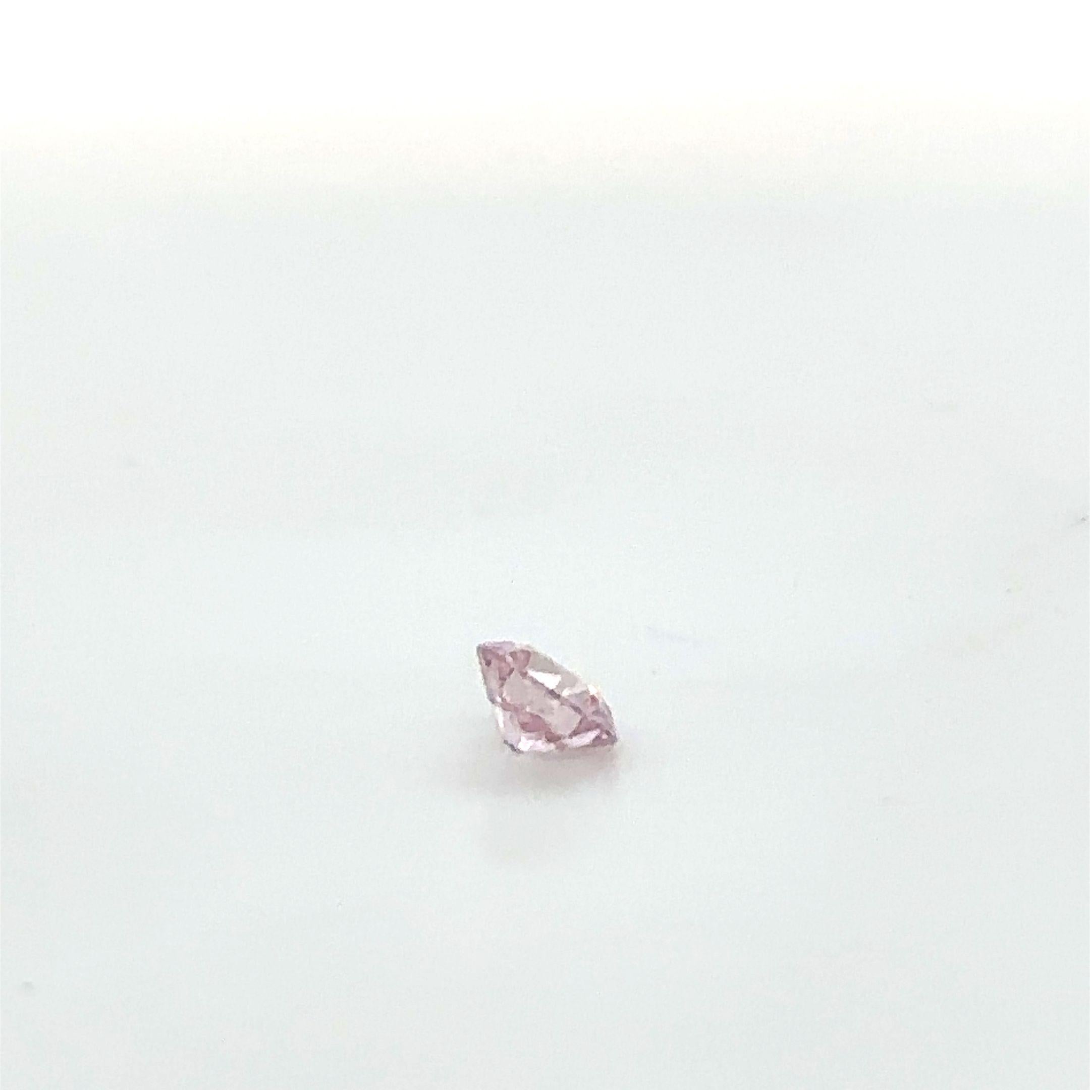 Brilliant Cut Bespoke Pink Argyle Diamond 0.25ct