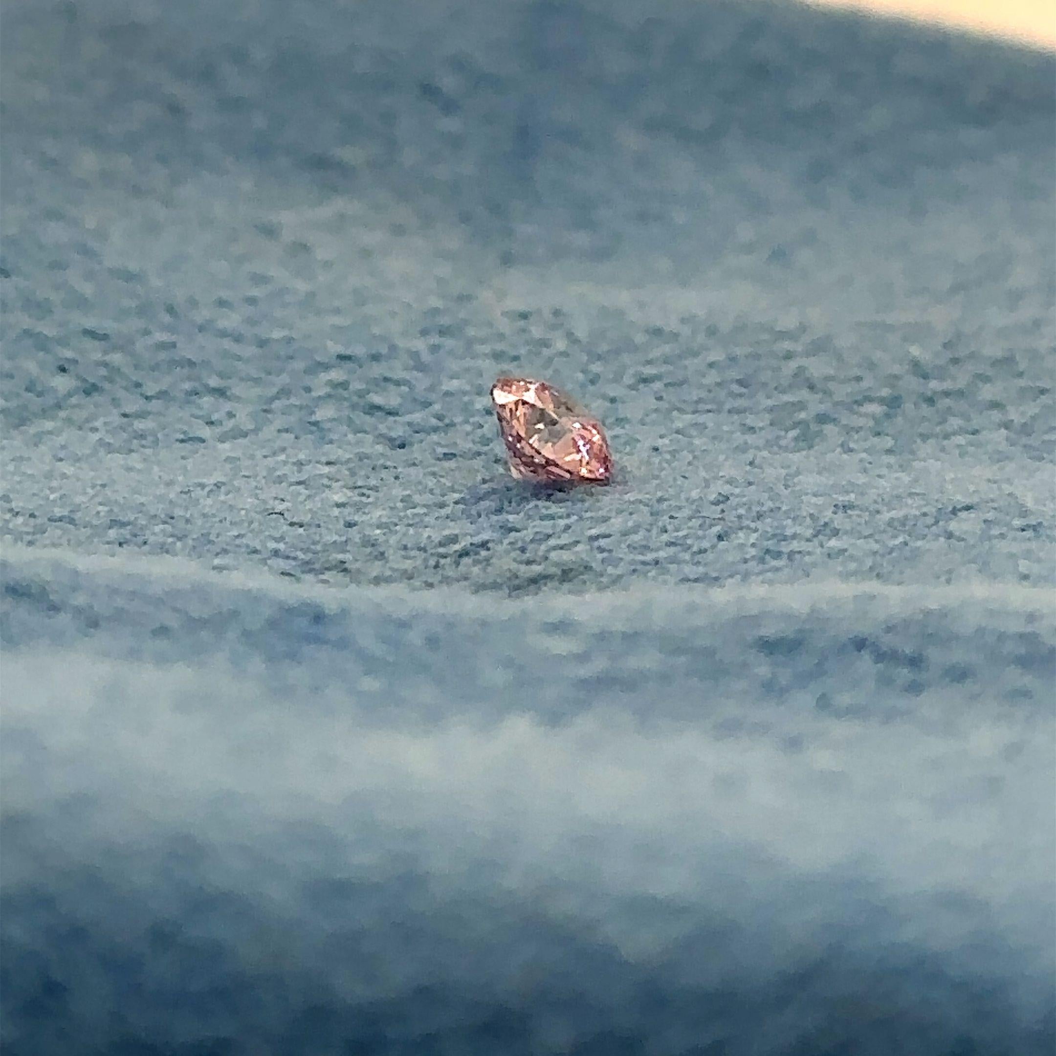 Bespoke Pink Argyle Diamond 0.25ct In Excellent Condition In SYDNEY, NSW