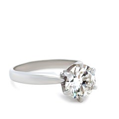 Anillo de compromiso de diamantes en platino a medida 1,48 ct
