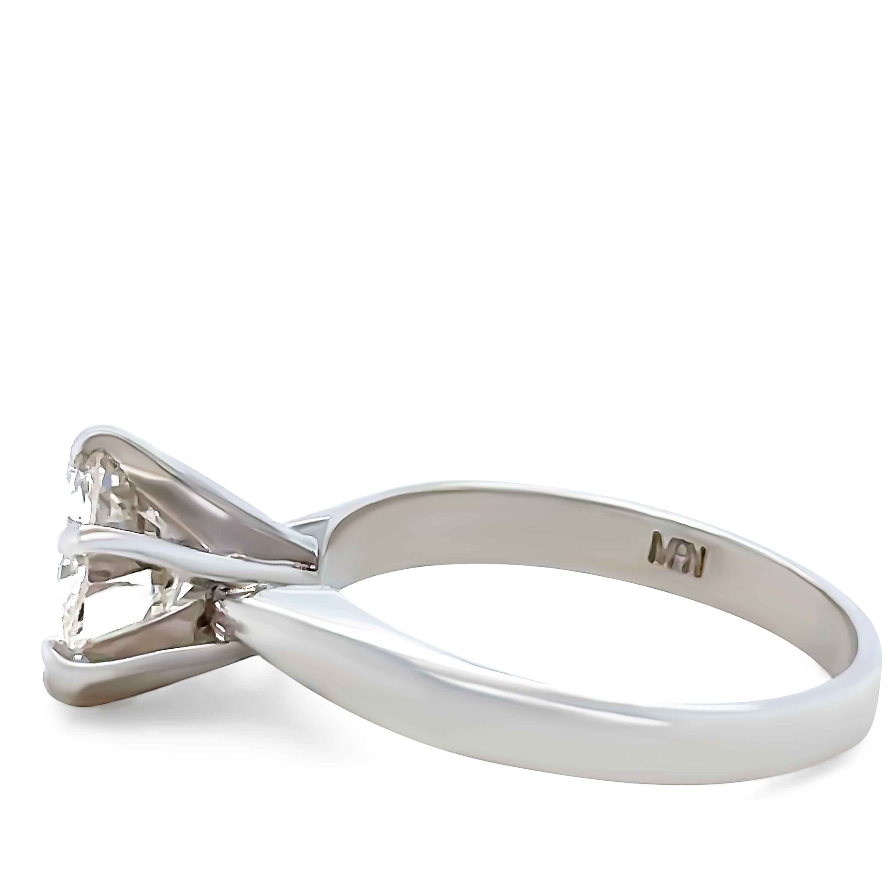 Anillo de compromiso de diamantes en platino a medida 1,48 ct en Excelente estado para la venta en SYDNEY, NSW
