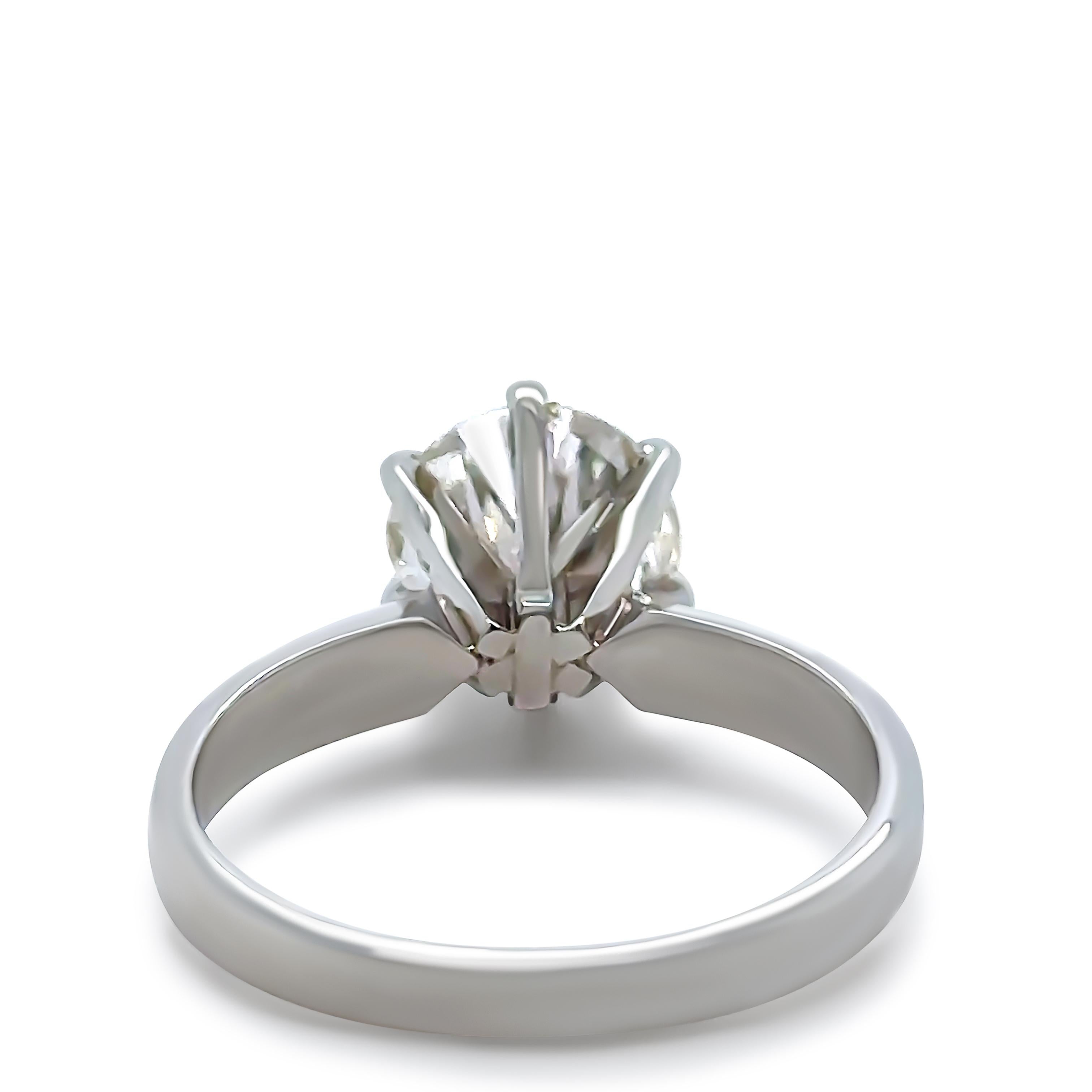 De las mujeres Anillo de compromiso de diamantes en platino a medida 1,48 ct en venta