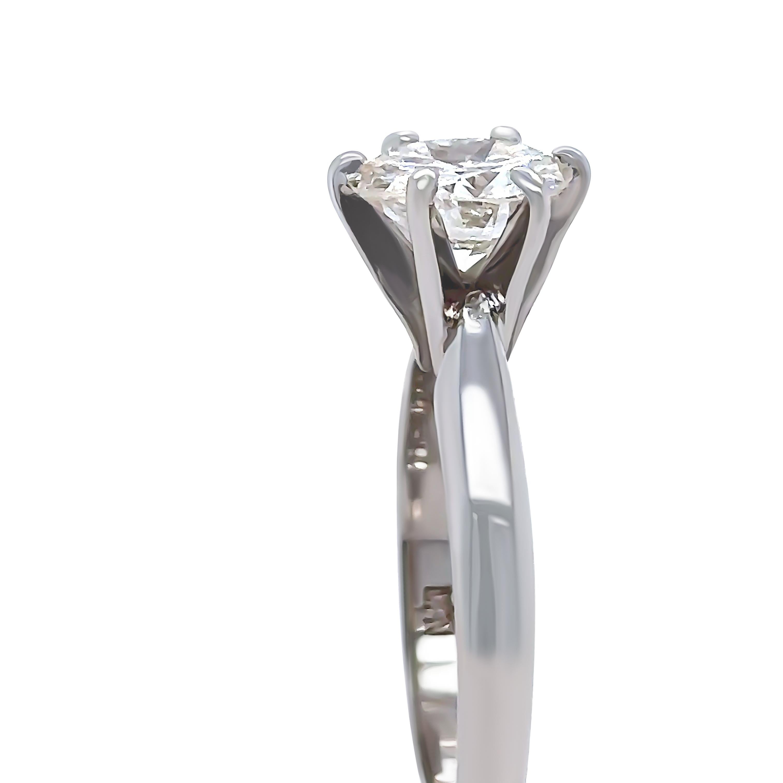 Anillo de compromiso de diamantes en platino a medida 1,48 ct en venta 2