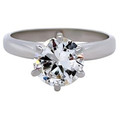 Anillo de compromiso de diamantes en platino a medida 1,48 ct